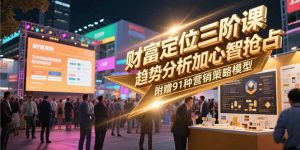 财富定位三阶课,趋势分析加心智抢占,附赠91种营销策略模型-简创项目网