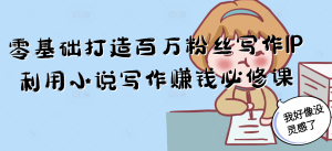 零基础打造百万粉丝写作IP利用小说写作赚钱必修课-简创项目网