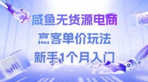 咸鱼无货源电商,高客单价玩法,新手1个月入门-简创项目网