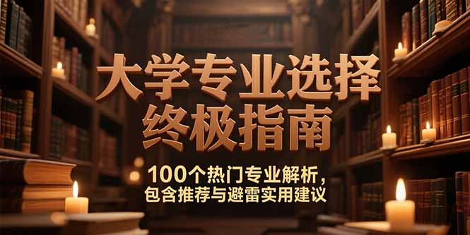 付费文：大学专业选择终极指南,100个热门专业解析,包含推荐与避雷实用建议-简创项目网