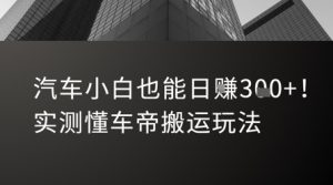 汽车小白也能日入3张!实测懂车帝搬运玩法-简创项目网