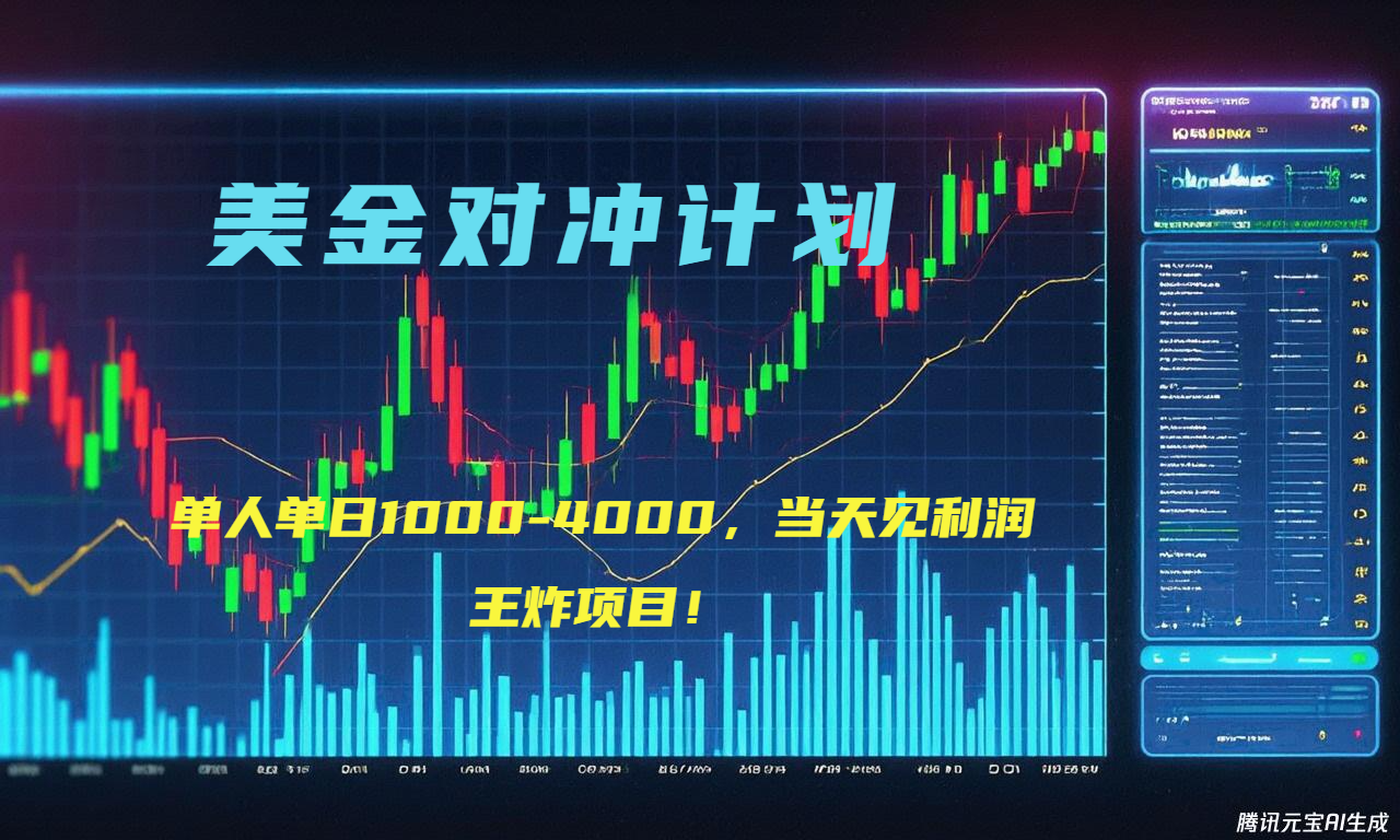 2025年最暴力项目“美金先登计划”最新最强对冲战法，每日实际收益1K-4K-简创项目网