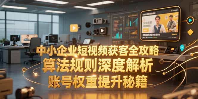 中小企业短视频获客全攻略，算法规则深度解析，账号权重提升秘籍-简创项目网