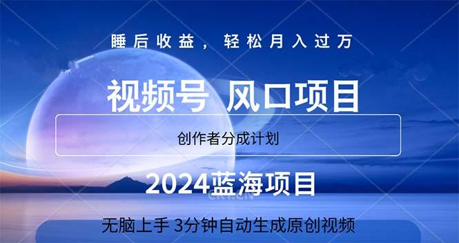 2024蓝海项目，3分钟自动生成视频，月入过万-简创项目网