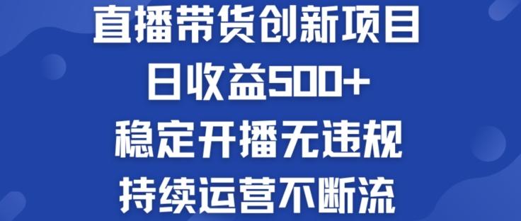 淘宝无人直播带货创新项目：日收益500+  稳定开播无违规  持续运营不断流【揭秘】-简创项目网