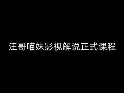 汪哥影视解说正式课程：剪映/PR教学/视解说剪辑5大黄金法则/全流程剪辑7把利器等等-简创项目网