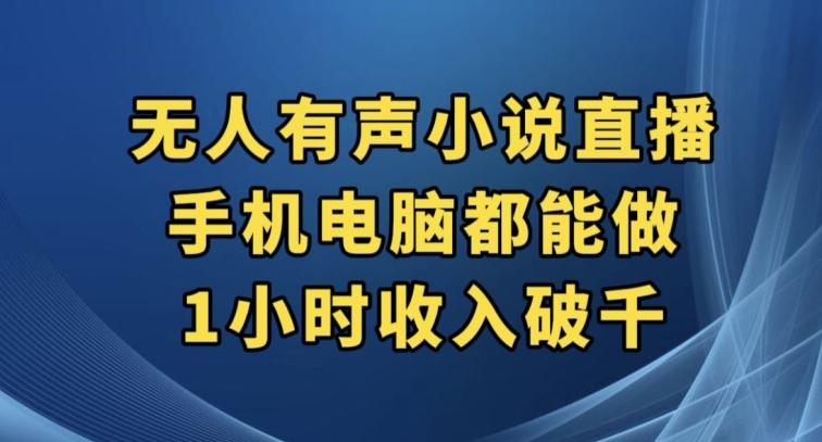 抖音无人有声小说直播，手机电脑都能做，1小时收入破千【揭秘】-简创项目网