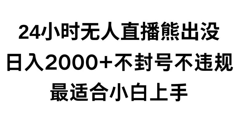 快手24小时无人直播熊出没，不封直播间，不违规，日入2000+，最适合小白上手，保姆式教学【揭秘】-简创项目网