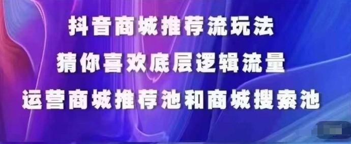 抖音商城运营课程，猜你喜欢入池商城搜索商城推荐人群标签覆盖-简创项目网