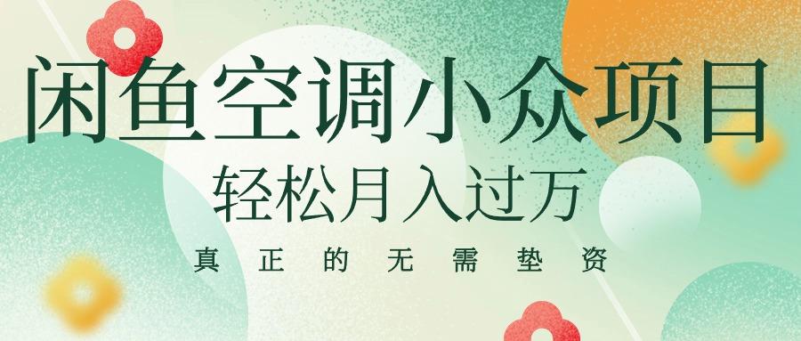 闲鱼卖空调小众项目 轻松月入过万 真正的无需垫资金-简创项目网