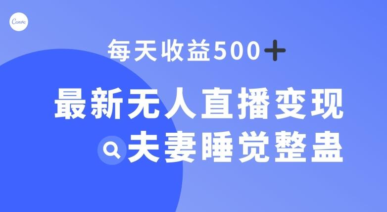 最新无人直播变现，夫妻睡觉整蛊，每天躺赚500+【揭秘】-简创项目网
