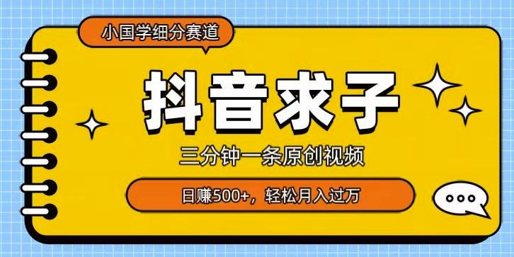小国学细分赛道，三分钟一条原创视频，日赚500+，可矩阵复制-简创项目网