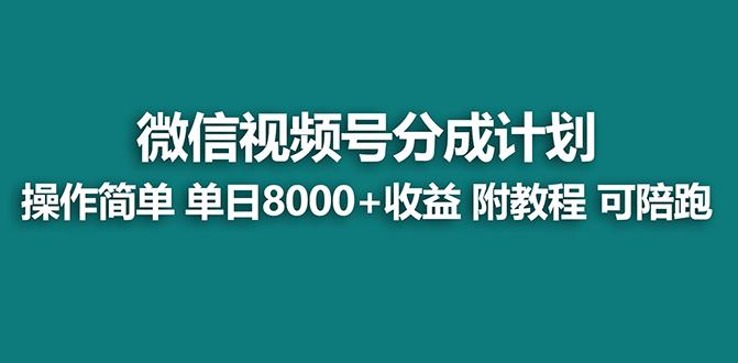 【蓝海项目】视频号分成计划最新玩法，单天收益8000+，附玩法教程，24年…-简创项目网