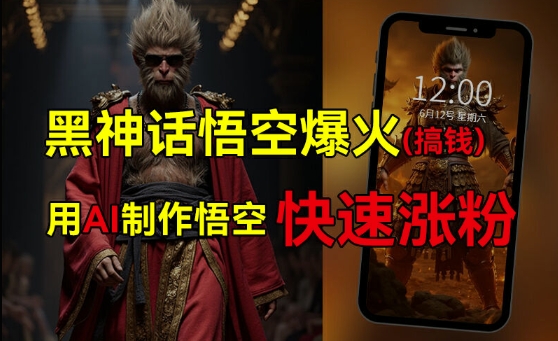 黑神话悟空爆火，已有人利用这波热点变现几十万，普通人也可用AI蹭上这波热度搞钱，有多重变现方法-简创项目网