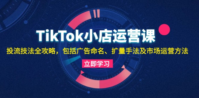 TikTok小店运营课：投流技法全攻略，包括广告命名 扩量手法及市场运营方法-简创项目网