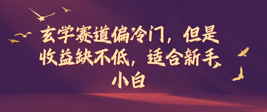 玄学赛道偏冷门，但是收益缺不低，适合新手小白【揭秘】-简创项目网