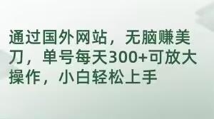 通过国外网站，无脑赚美刀，单号每天300+可放大操作，小白轻松上手【揭秘】-简创项目网