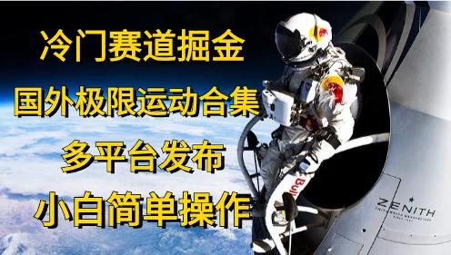 冷门赛道掘金，国外极限运动视频合集，多平台发布，小白简单操作-简创项目网