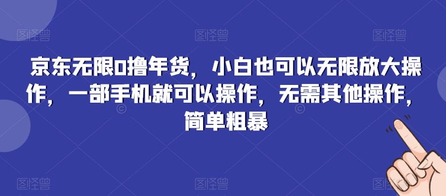 京东无限0撸年货，小白也可以无限放大操作，一部手机就可以操作，无需其他操作，简单粗暴-简创项目网