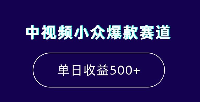 中视频小众爆款赛道，7天涨粉5万+，小白也能无脑操作，轻松月入上万【揭秘】-简创项目网