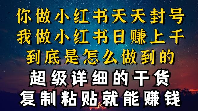都知道小红书能引流私域变现，可为什么我能一天引流几十人变现上千，但你却频频封号违规被限流【揭秘】-简创项目网