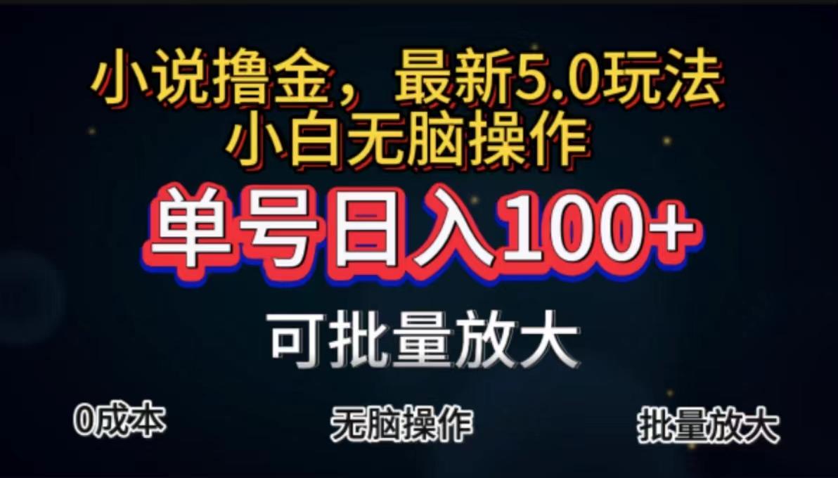 全自动小说撸金，单号日入100+小白轻松上手，无脑操作-简创项目网