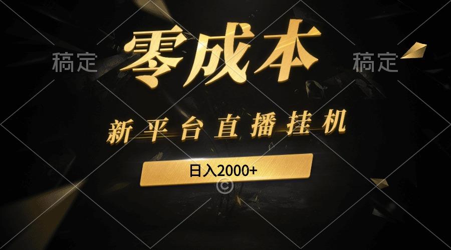 (9841期)新平台直播挂机最新玩法，0成本，不违规，日入2000+-简创项目网