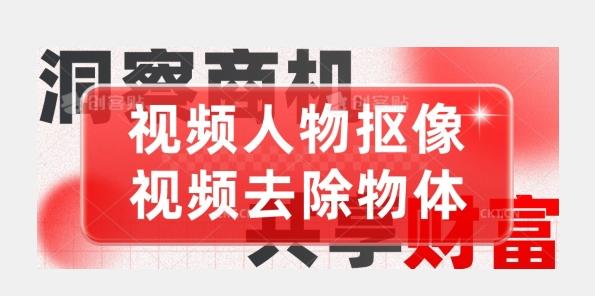 【超强视频处理工具】视频人物抠像+视频去除物体-简创项目网