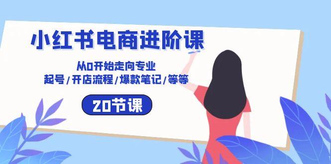 小红书电商进阶课：从0开始走向专业 起号/开店流程/爆款笔记/等等(20节-简创项目网