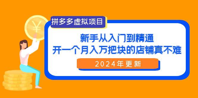 (9744期)拼多多虚拟项目：入门到精通，开一个月入万把块的店铺 真不难(24年更新)-简创项目网
