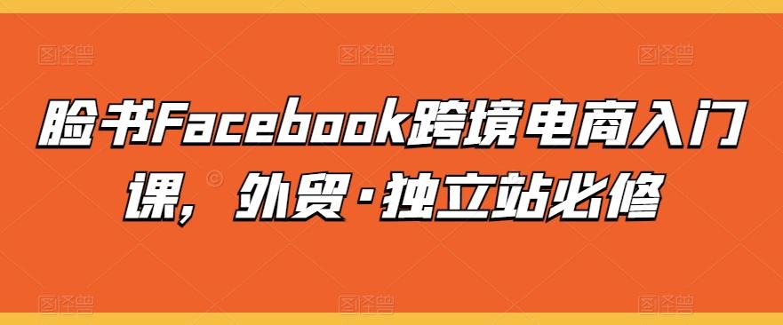 脸书Facebook跨境电商入门课，外贸·独立站必修-简创项目网