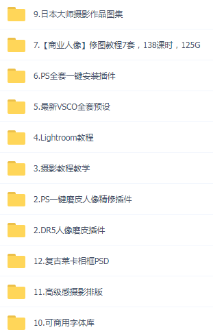 某宝买的杂乱PS LR教程预设摄影-简创项目网