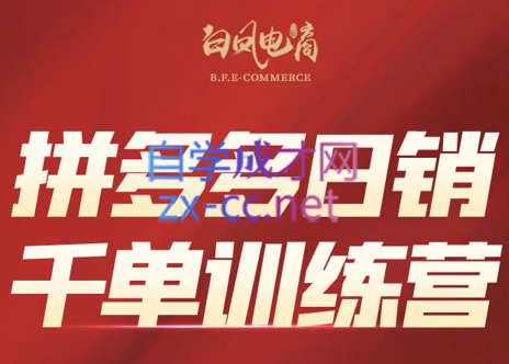 白凤电商学院·拼多多日销千单训练营(更新7月)-简创项目网