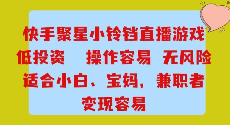 快手小铃铛游戏项目，低投入零风险，操作简单变现快-简创项目网