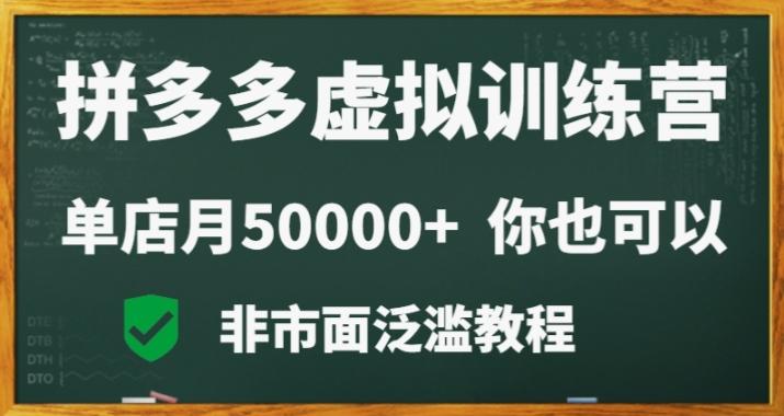拼多多虚拟电商训练营月入30000+你也行，暴利稳定长久，副业首选-简创项目网