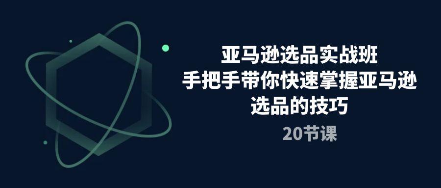 亚马逊选品实战班，手把手带你快速掌握亚马逊选品的技巧(20节课-简创项目网