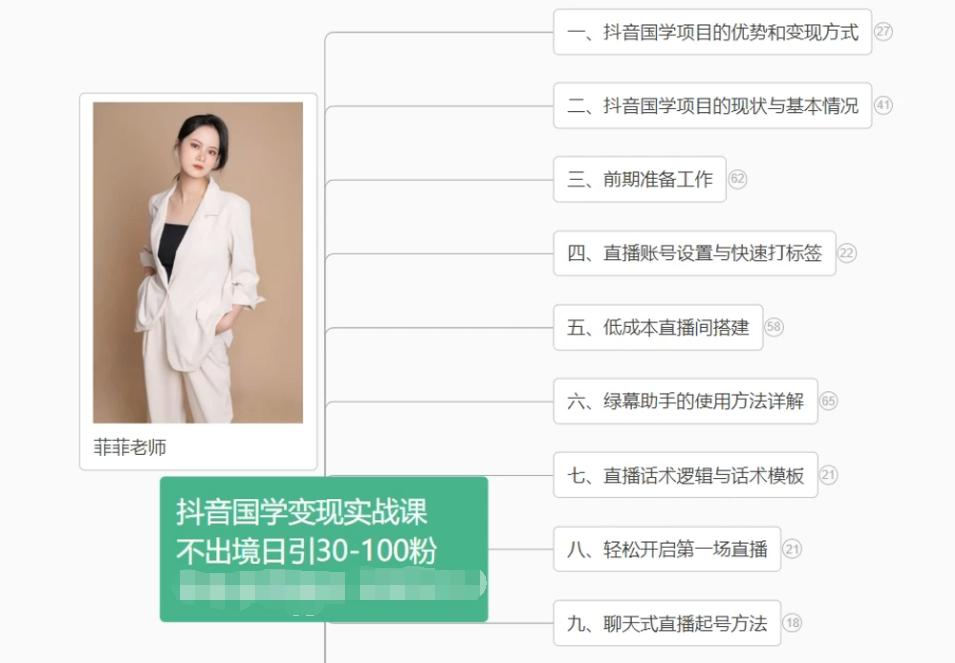 抖音国学变现项目：不出境日引30-100粉实战课程-简创项目网