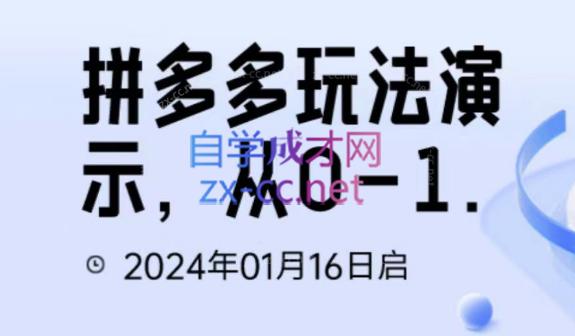 吴老师·拼多多从选品到截流到付费的玩法技巧-简创项目网