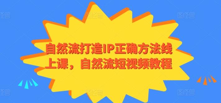 自然流打造IP正确方法线上课，自然流短视频教程-简创项目网