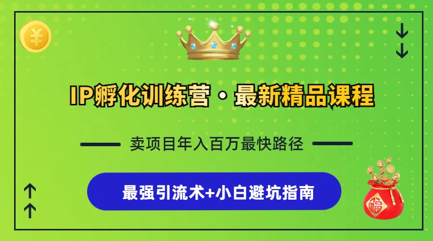 IP孵化训练营，知识付费全流程+最强引流术+小白避坑指南-简创项目网