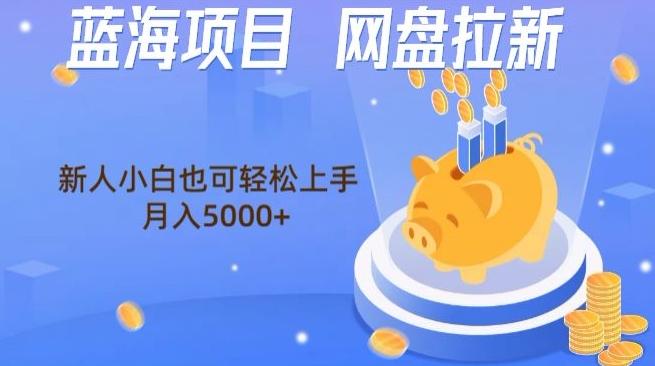蓝海项目网盘拉新，新人小白也可操作，每月收入5000+-简创项目网
