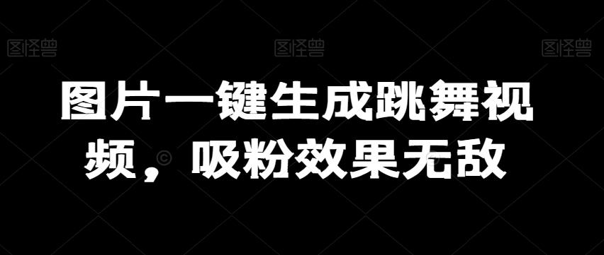 图片一键生成跳舞视频，吸粉效果无敌-简创项目网
