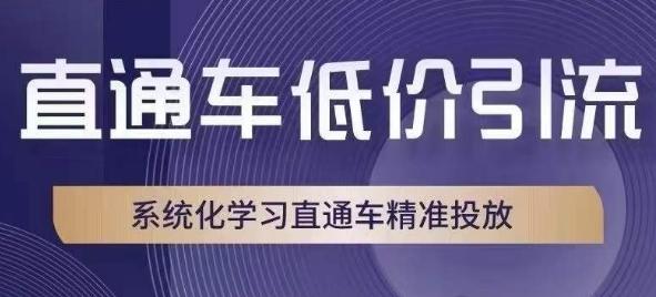 直通车低价引流课，系统化学习直通车精准投放-简创项目网