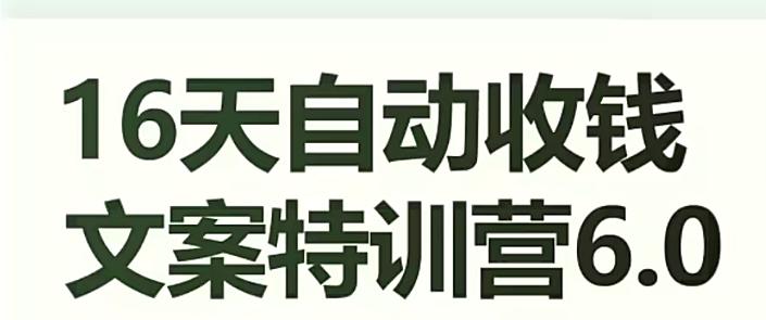 16天自动收钱文案特训营6.0，学会儿每天自动咔咔收钱-简创项目网