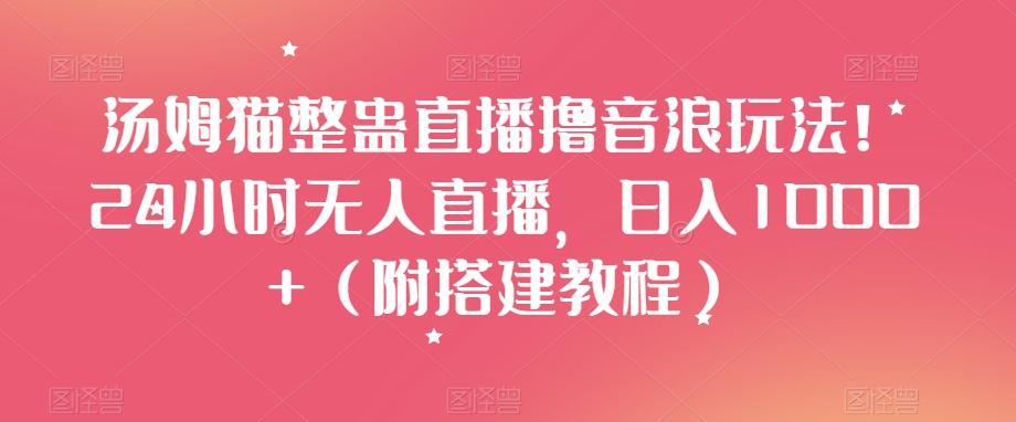 汤姆猫整蛊直播撸音浪玩法！24小时无人直播，日入1000+（附搭建教程）【揭秘】-简创项目网