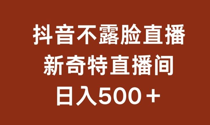 不露脸挂机直播，新奇特直播间，日入500+【揭秘】-简创项目网