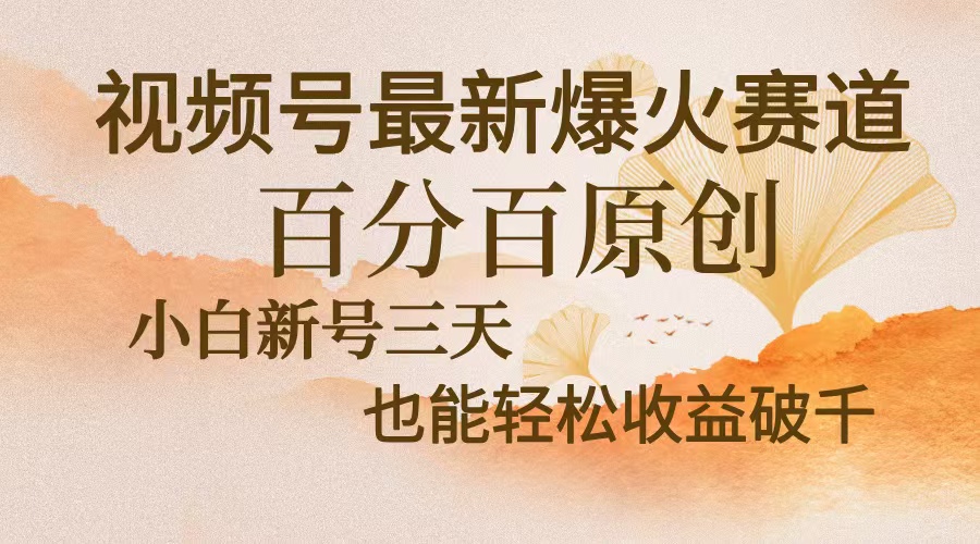 视频号最新爆火赛道，中老年粉深信不疑，百分百原创，新号三天收益轻松…-简创项目网
