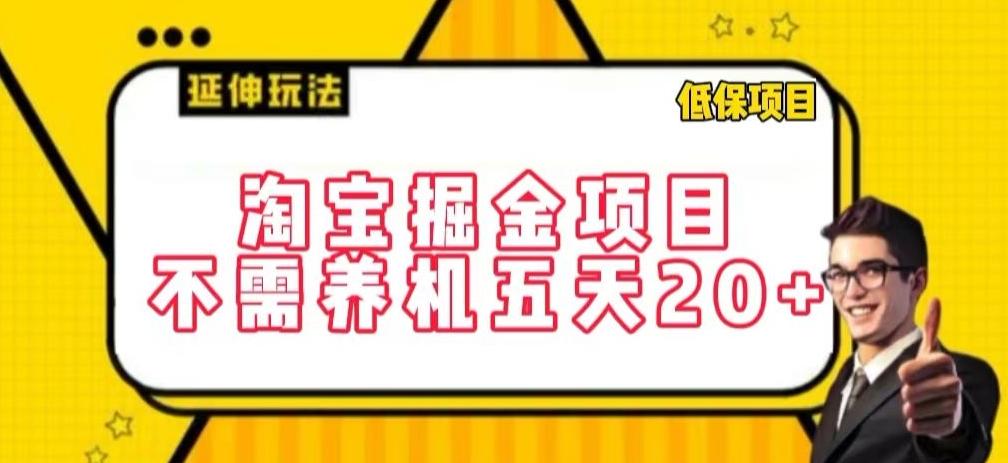 淘宝掘金项目，不需养机，五天20+，每天只需要花三四个小时【揭秘】-简创项目网