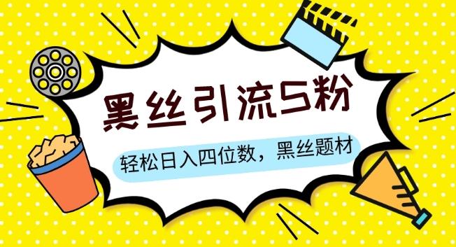 S粉变现，轻松日入四位数，黑丝题材+情感话术【揭秘】-简创项目网