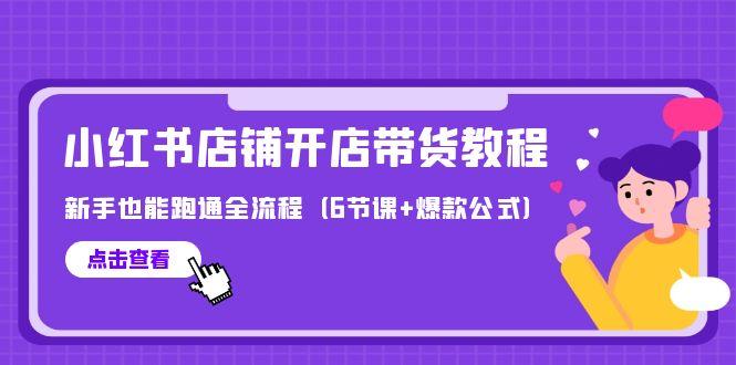 (9883期)最新小红书店铺开店带货教程，新手也能跑通全流程(6节课+爆款公式)-简创项目网